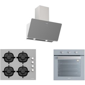 Resim Silverline BO6503S01 - CS5343S01 - 3457 Soho 60 Gri Ankastre Set 