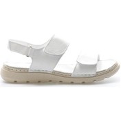 Resim Hakiki Deri Kadın Klasik Sandalet 972za602 Beyaz 