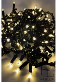 Resim 2.5 M Led Flaşlı 152 Ledli 24 Saçaklı Eklenebilir Ip65 Dış Mekan Siyah Kablolu Dekoratif Led Işık Gün Işığı Beyaz 