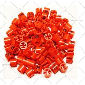 Resim ASKI için BASKILI TURUNCU (50)' Benden Boncuğu (100 Adet) Turuncu 