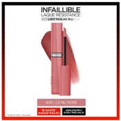 Resim L'ORÉAL PARİS INFAİLLİBLE MATTE RESİSTANCE LİKİT PARLAK RUJ 600 LE NU ROSE 