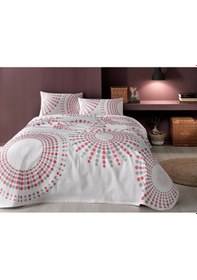 Resim Taç Çift Kişilik Pike Takımı Moon Pembe 