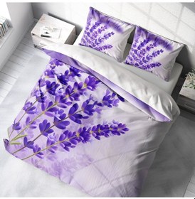 Resim Monohome Lavender 3D Pamuk Saten Çift Kişilik Nevresim Takımı Çok Renkli 