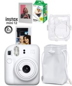 Resim Fujifilm Instax Mini 12 Fotoğraf Makinesi-20li Film-Büzgülü Kılıf-Simli Koruyucu Kılıf ve Mıknatıslı Çerçeve 