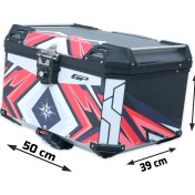 Resim Gp Kompozit Dsn10 Universal 45 Lt Desenli Alüminyum Motosiklet Çantası 
