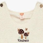 Resim Koton Kız Bebek Nakış Detaylı Kolsuz Bisiklet Yaka Jile Elbise Bej 