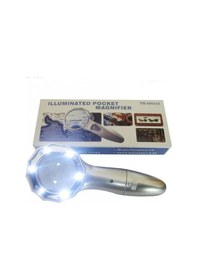 Resim Büro Ev Ofis İçin 7x Büyütür 50mm Optik Lens 6led Işıklı Büyüteç El Büyüteci 