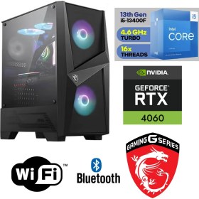 Resim MSI Gaming Pc Ddr4 – Rtx 4060 8gb – Intel I5 13400F – 16GB Ddr4 Ram – 1 Tb M.2 SSD – Windows 11 Pro Masaüstü Bilgisayar 