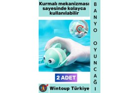 Resim Wintoup #bebekoyuncağı Çocuk El Göz Koordinasyon Motor Becerisi Gelişimi Banyo Havuz Sahil Ilgi Çekici Sevimli Balık Bebek Banyo Oyuncağı 2 Adet 