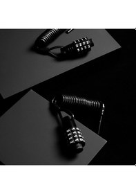 Resim Wezone 4 Haneli Bisiklet Kask Kilidi - Çelik Kablolu, Hafif Ve Taşınabilir Hırsızlık Önleyici Kilit Siyah 