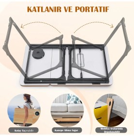 Resim Miletus Yükseklik Ayarlı Laptop Çalışma Sehpası Kanepe Koltuk ve Yatakta Çalışmak Için Stand Yc 