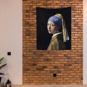 Resim İnci Küpeli Kız Duvar Örtüsü - 160 cm x 220 cm 