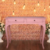 Resim Roys Ahşap 120 cm Çekmeceli Pembe Eskitme Dresuar 