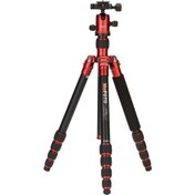Resim A-1350Q1 Mag.Alum.Colorful Travel Angel Tripod Kırmızı 