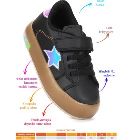 Resim Kiko Kids Rena Günlük Cırtlı Işıklı Kız Bebek Spor Ayakkabı 