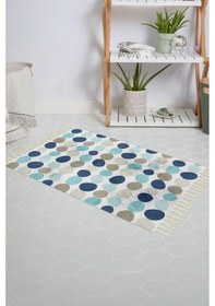 Resim Banyo Halısı Dijital Baskılı Banyo Paspası 50x80 Polyester Kaymaz Tabanlı Duş Paspası 5706 Beyaz - Siyah 