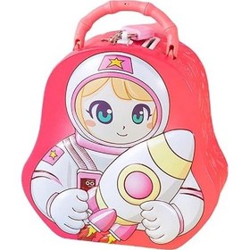 Resim Astronot Temalı Pembe Kumbara 