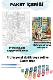 Resim Su'lepas Sayılarla Boyama Seti Numaralı Tuval Fırça Boya 40x50 Cm - KAPIÖNÜKEDİ 