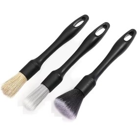 Resim Newmix 3'lü Detay Fırça Seti Siyah Değişebilir Başlık 