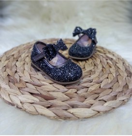 Resim Tirenti Kız Çocuk Siyah Simli Ortopedik Günlük Babet 