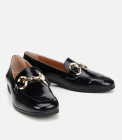 Resim Hotiç Kadın Rugan Deri Siyah Tokalı Klasik Loafer 01ayh312420a100 Siyah 