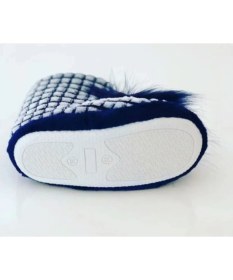 Resim Ela Çocuk ve Bebek Panduf , Kaydırmaz Taban Anaokulu Kreş Ayakkabısı , Ev Ayakkabısı - Lacivert 