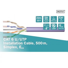 Resim DIGITUS CAT6 Utp 23AWG Gri 500m Makara Saf B kır Kablo 0.50mm DK 
