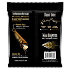 Resim Ernie Ball 2570 Aluminum Bronze Extra Light Akustik Gitar Teli (10-50) 