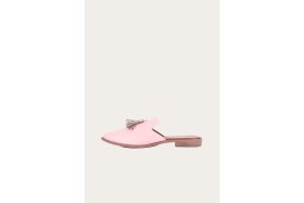 Resim Bueno Shoes Pudra Vizon Deri Kadın Düz Terlik 