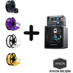Resim Anycubic Kobra S1 Combo 3D Yazıcı + 4 Adet Filament ( 1 KG LIK 4 FARKLI RENK İLETİLECEKTİR) 