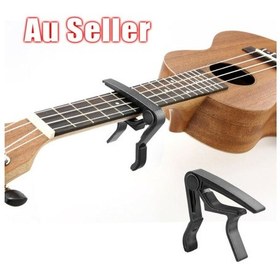 Resim Siyah Alüminyum Gövde Ukulele Kaposu-Ukulele Kelepçesi 