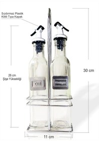 Resim Büyük 250cc İkili Kilitli Sızdırmaz Tıpalı Çelik Standlı Sosluk S 