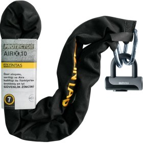 Resim Airx10 Kesilmez Motosiklet Çelik Zincir Kilit 10mmx200cm 