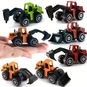 Resim 3 adet/takım Alaşımlı Diecast Mini Mühendislik Arabası Simülasyon Forklift Kazıcı Kamyon Araç Model Oyuncaklar Noel Cadılar Bayramı Xmas Hediyesi 