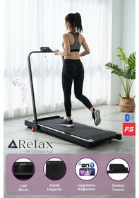 Resim Relax Bluetoothlu Uzaktan Kumandalı Portatif Yürüme Ve Koşu Bandı Siyah 