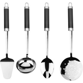 Resim 5DM Siyah Saplı Paslanmaz Çelik 4'lü Kombine Mutfak Seti 