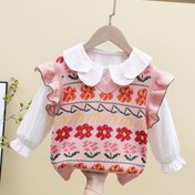 Resim Kızlar İçin İki Renkte İlkbahar ve Sonbahar Yeleği, Resimdeki Gömlek Dahil Değildir 