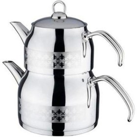 Resim Alara Sums01 Sude Saten Mini Metal Saplı Çaydanlık Gri 