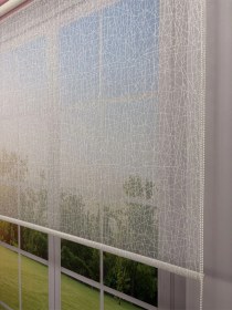 Resim Olympos Serisi Kırçıl Desenli Çift Mekanizmalı Beyaz Tül Pembe Stor Perde Pembe 