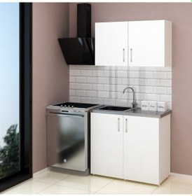 Resim 100 Cm Mini Evyeli Mutfak Dolabı - Hazır Mutfak Dolabı 