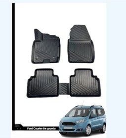 Resim Gold Ford Courier Araca Özel Üretim 2014-2018 3D Havuzlu Paspas 