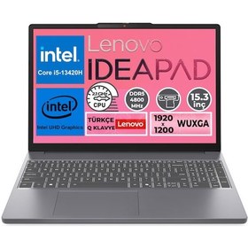 Resim Lenovo IdeaPad Slim 3 15IRH10 83K1004ETR001 i5-13420H 16 GB 512 GB SSD 15.3" Free Dos Dizüstü Bilgisayar 