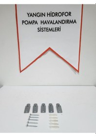 Resim Yangın Tüpü Askı Aparatı Metal 5'li Set Vida Dübel Dahil 