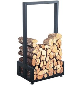 Resim Şömine Soba Odun Kovası Metal Odunluk 