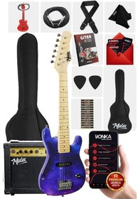 Resim Midex Ceg-30pu 4-6 Yaş Çocuklar İçin Amfili Full 1/4 30 İnç Elektro Gitar Seti Mor 
