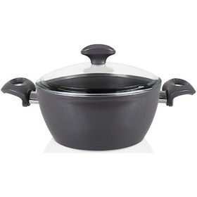 Resim Falez Serafit 26 Cm Granit Seramik Kaplama Derin Tencere Antrasit 