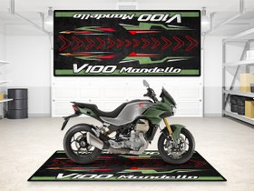 Resim V100 MANDELLO İçin Tasarlanmış Motosiklet Matı - MM7206 - Verde / Standart / 260cm x 120cm 