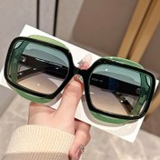 Resim Erkekler ve Kadınlar için Çokgen Renk Bloklama ile Yeni Moda Gözlükler, Retro Y2K Tarzı, Partiler için Sofistike Kişilikli Gözlükler 