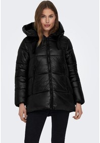 Resim Pikka Online Only Kapüşonlu Puffer Siyah Kadın Mont 15304773 001 