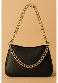 Resim Model 3 Gold Zincirli Klips Halkalı Çanta Askısı- 90x35cm- Çanta Aksesuarı -çanta Askısı Altın 